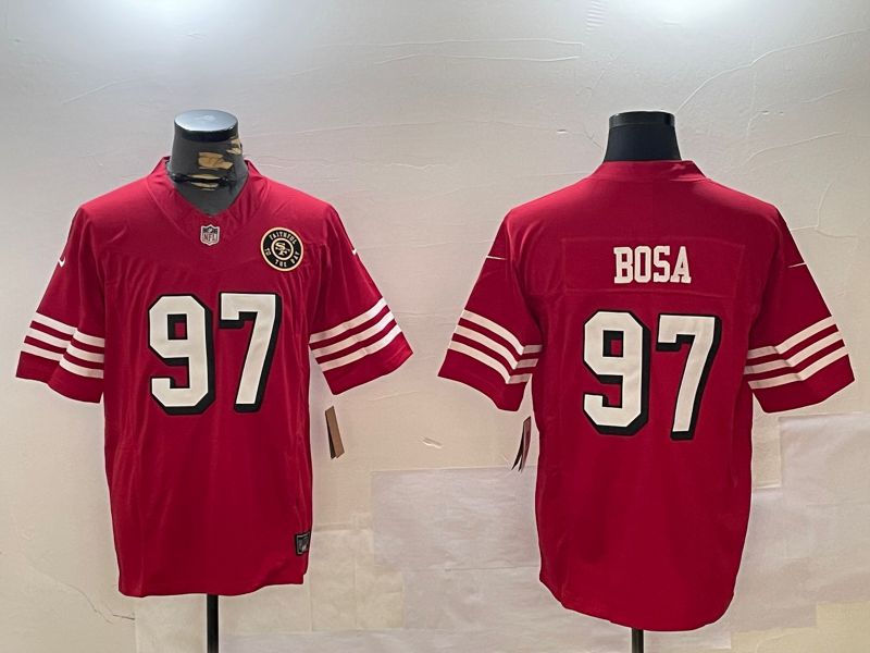 Men San Francisco 49ers #97 Bosa Red three generations 2024 Nike Limited NFL Jersey style 7->san francisco 49ers->NFL Jersey